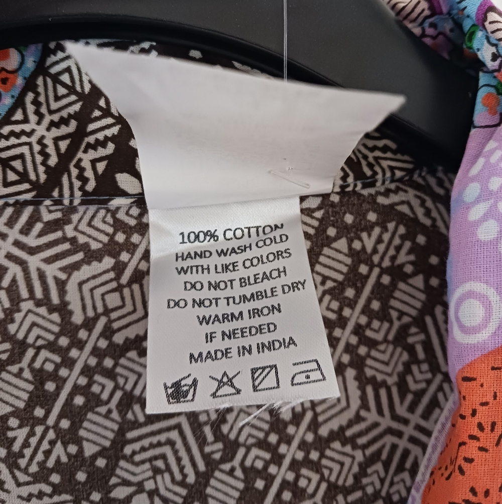 Women's‎ Button Front Patch Print Maxi Shirtdress - Picture 6 of 6